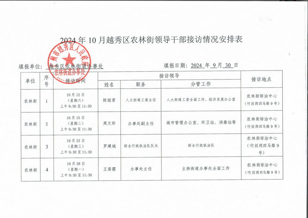 2024年10月越秀区农林街领导干部接访情况安排表1.jpg
